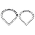 thumbnail image 2 of Wentin Reduced Earrings Surgical Septum Daith Tragus Cartilage Piercing Jewelry Teardrop Nose Hoop Cube Zircon Paved, 2 of 8