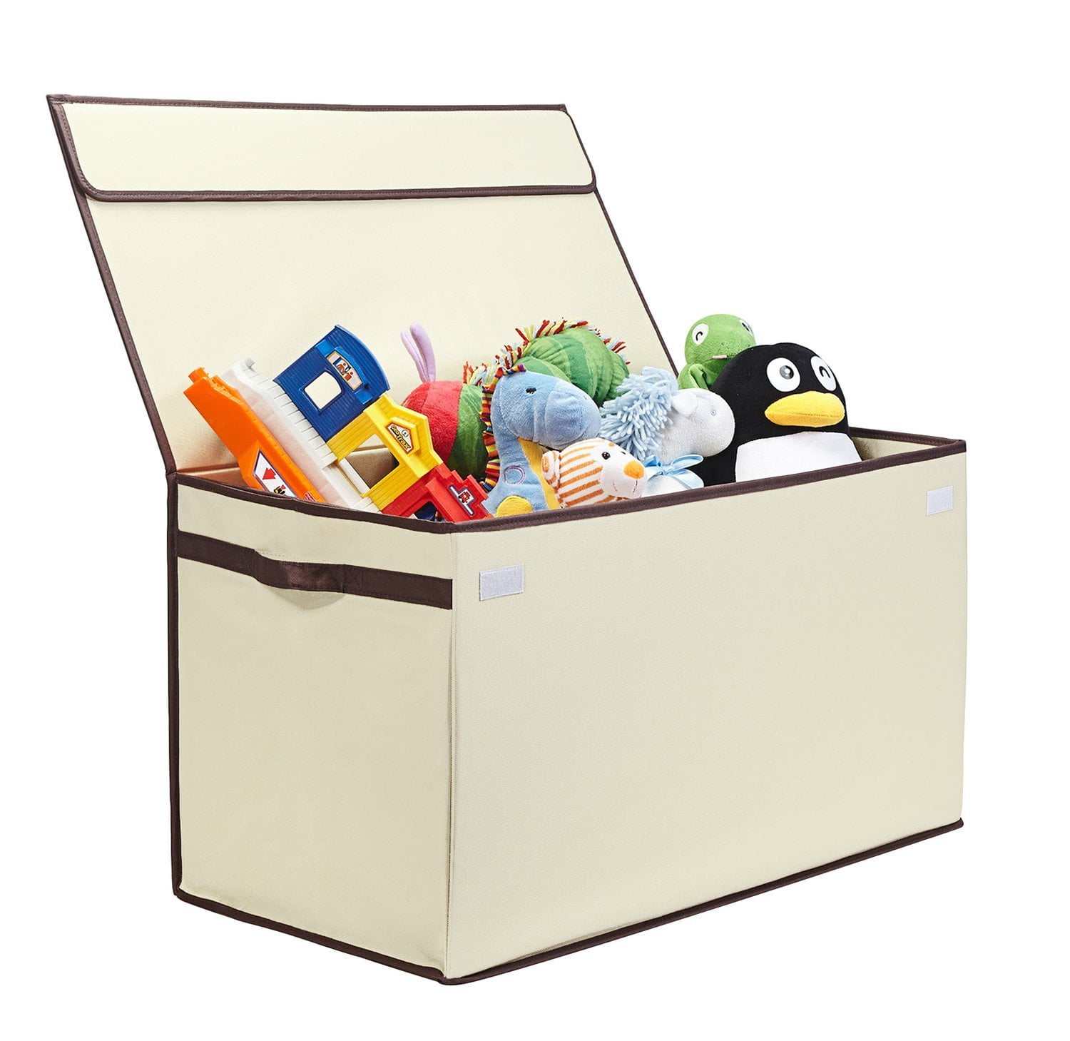 Bigger, Sturdier Toy Chest Collapsible Box with FlipTop Lid, Large