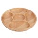 thumbnail image 3 of Bandeja de madera para servir, bandejas para servir comida, bandeja redonda para servir, bandeja de cena dividida, plato dividido de comida de forma redonda(25cm), 3 of 9