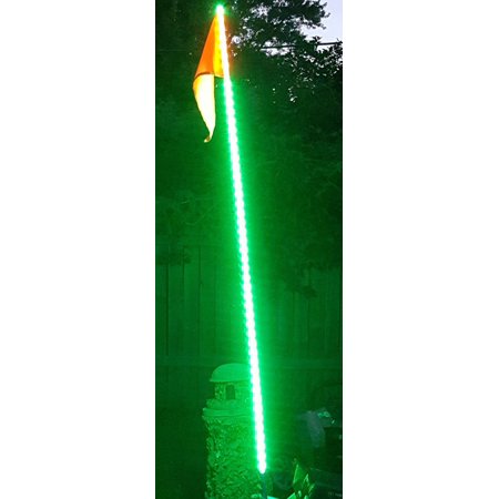 LED Light Whip Flag Pole 5ft - Green