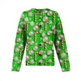 thumbnail image 5 of Women's Cute Fun Christmas Sweater Long Sleeve Knitted Sweater for Fall and Winter, Festive Holiday Wear, Perfect as Christmas Sweaters for Women and Christmas Gifts,Green,Size 2XL, 5 of 7
