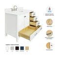thumbnail image 3 of Ariel Cambridge 42 Inch Single Left Offset Oval Sink Bathroom Vanity With Carrara White Quartz Countertop 1.5 Edge In White, 3 of 10