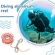 thumbnail image 5 of Carrete de dedo Naiovety carretes de buceo seguridad salchicha salvavidas línea compacta subacuático esnórquel enrollador de mano con Deportes acuáticos Oro rosa, 5 of 6