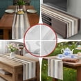 thumbnail image 6 of Brown Grey Short Table Runner 36 Inches Long,Abstract Neutral Textured Modern Minimalist Cotton Linen Table Runners Dresser Scarves,Tabletop Scarf Furniture Cover for Home Dinner Party Decor 13"x36", 6 of 8