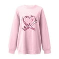 thumbnail image 4 of jjayotai Breast Cancer Awareness Sweatshirts, Womens Pink Ribbon Heart Graphic Shirt Comfy Long Sleeve Pullover Sweater Tops, 4 of 4
