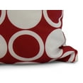 thumbnail image 2 of Simply Daisy, 18 x 18 Inch, Small Modcircles, Geometric Print Pillow, Red, 2 of 2