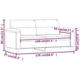 thumbnail image 4 of vidaXL 2-Seater Sofa Light Grey 140 cm Microfibre Fabric, 4 of 5