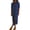 Dark Blue, variant on Joernso Women's Casual Denim Shirt Dress Roll Up Long Sleeve Button Down Maxi Dress Lapel Long Shift Jean Dress
