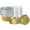 Yellow, variant on 20PC Baking Cups with Lids 5oz Aluminum Foil Liners Mini Disposable Containers Cups Holder Cases Boxes Pans for Dessert Wedding Party Yellow