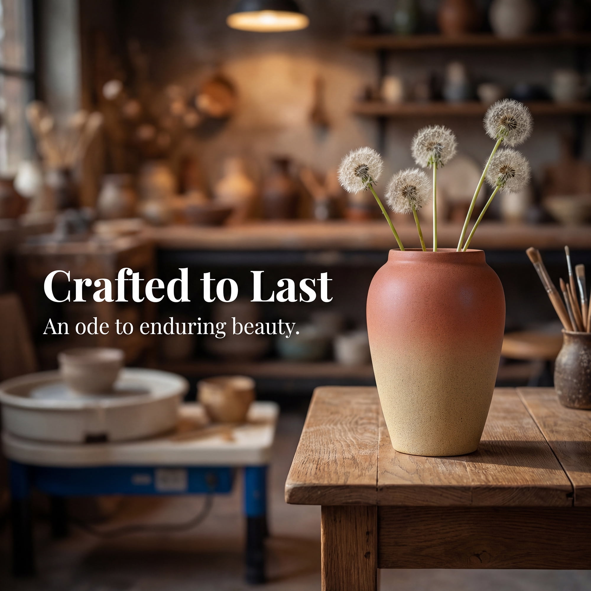 Unique Bargains Modern Flower Vase Matte Ribbed Opening Decorative Retro Round Bottle Red