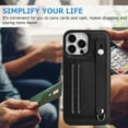 thumbnail image 2 of Nalacover Wallet Case for iPhone 14 Pro Max, Business PU Leather Unique Design Wristband Kickstand Credit Card Holder Slots Shockproof Scratch Resistant Phone Case for iPhone 14 Pro Max,Black, 2 of 6