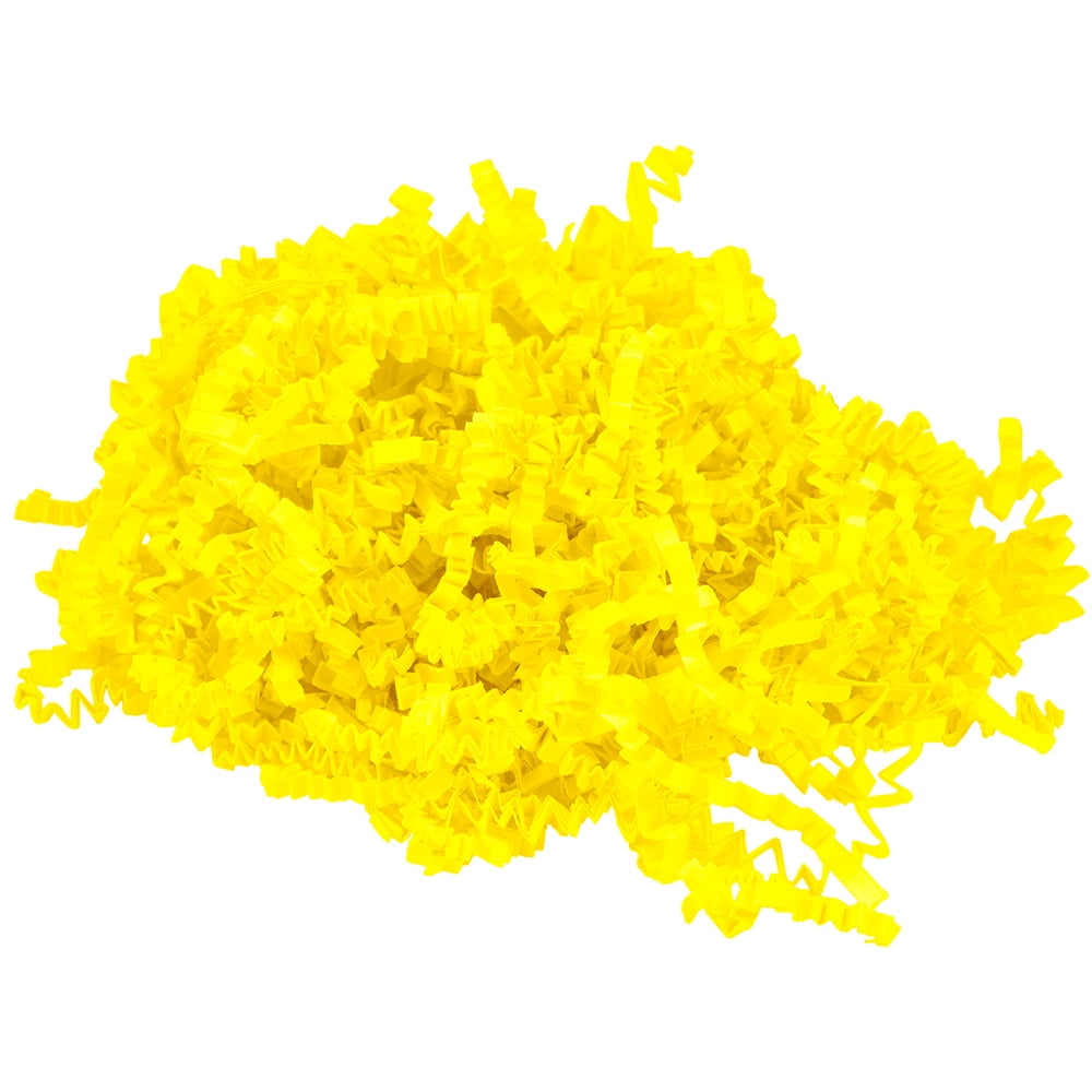 JAM Paper Crinkle Cut Shred Tissue Paper, Yellow, 40lb/Box