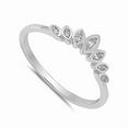 thumbnail image 2 of Princess Lotus Flower Marquise Tiara Ring 925 Sterling Silver Minimalist Band Women Engagement Ring, 2 of 3