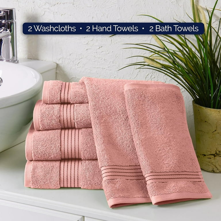 Holiday Gift 6-Pack Cotton 100 % Highly Absorbent Shower Towel , Purple 