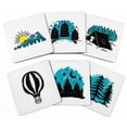 thumbnail image 1 of Inkdotpot Set of 6 Drink Coasters DecorativeNon,SlipCork Base4-inch Square PrintedCoastersEasy Clean- Nature, 1 of 8