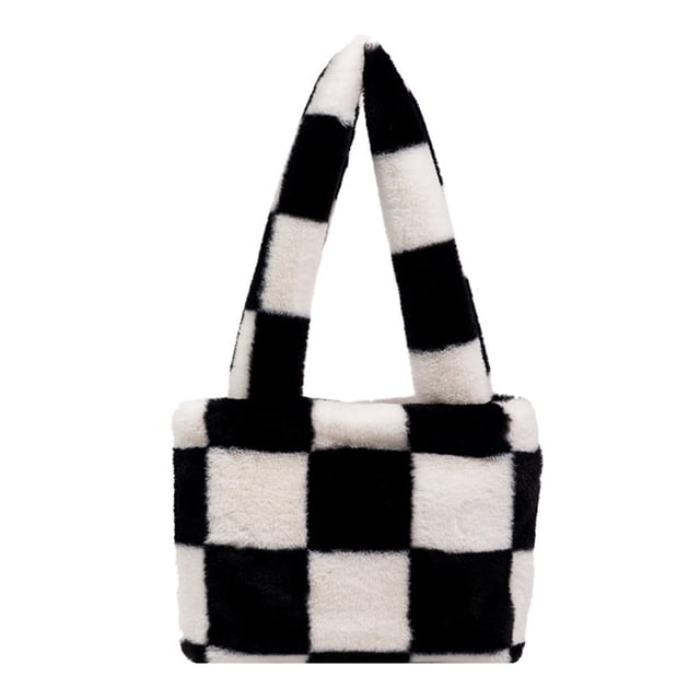 Bolso suave de otoño/invierno, bolso de mano de felpa bonito, bolso de hombro suave para niña
