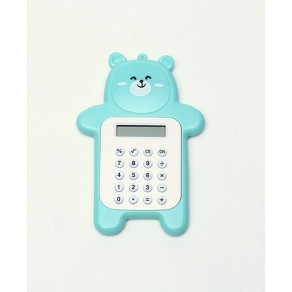 Calculatrice de Base Créative à Affichage 8 Chiffres, Calculatrice Portable pour Débutants Style Ourson Dessin Animé, Bouton en Caoutchouc, Calculatrice de Poche, Format pour Bureau à Domicile, Bureau, Étudiants, Fournitures Scolaires