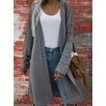 thumbnail image 2 of Women's Casual Open Front Knit Cardigans Long Sleeve Midi Sweater Coat, 2 of 5