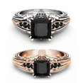 thumbnail image 3 of Trendy Women Ring Square Cubic Zirconia Not Easy to Break Accessories Elegant Finger Ring for Banquet 26-27s, 3 of 5