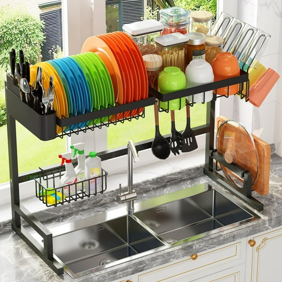 ADBIU Stainless Steel Foldable Dish Drying Rack
