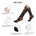 thumbnail image 5 of Lsque Jungle Meditating Lion Pattern Sport Compression Socks for Men & Women 15-20 mmHg Knee High Nurse Pregnant Running Medical and Travel Athletic, 5 of 6