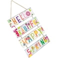 thumbnail image 6 of Gymnture Wooden Spring Sign Wall Decor Spring Hanging Plaque Garden Yard Spring Hanging Wall Sign, 6 of 10
