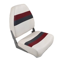Premium Series Pontoon Fold Down Boat Seat 3008-AAEC White / Red / Charcoal