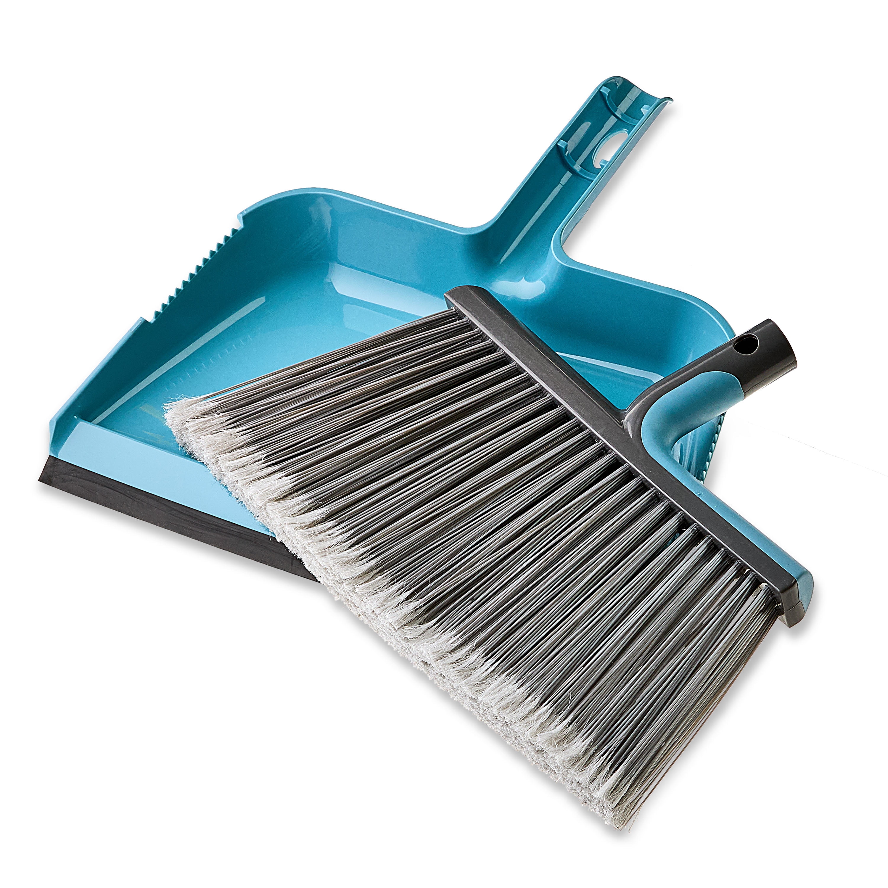 Great Value Jumbo Broom with Dustpan, Angled Head for Hard-to