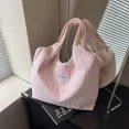 thumbnail image 4 of Bolso de mano coreano de gran capacidad, bolso de tela con textura de verano, bolso de hombro informal versátil y a la moda para mujer, 4 of 5