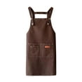 thumbnail image 2 of Travelwant Chef Apron, Canvas Cross Back Apron for Women Men, Waterdrop Resistant Apron with Adjustable Strap and Large Pockets, 2 of 7