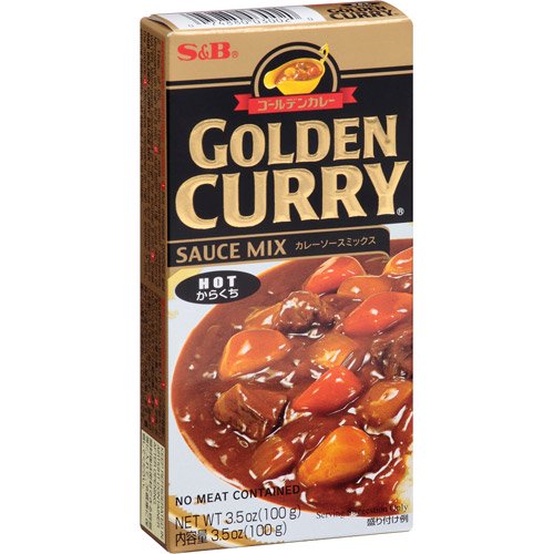 S&B Golden Curry Hot Sauce Mix, 3.5 oz, (Pack of 12)