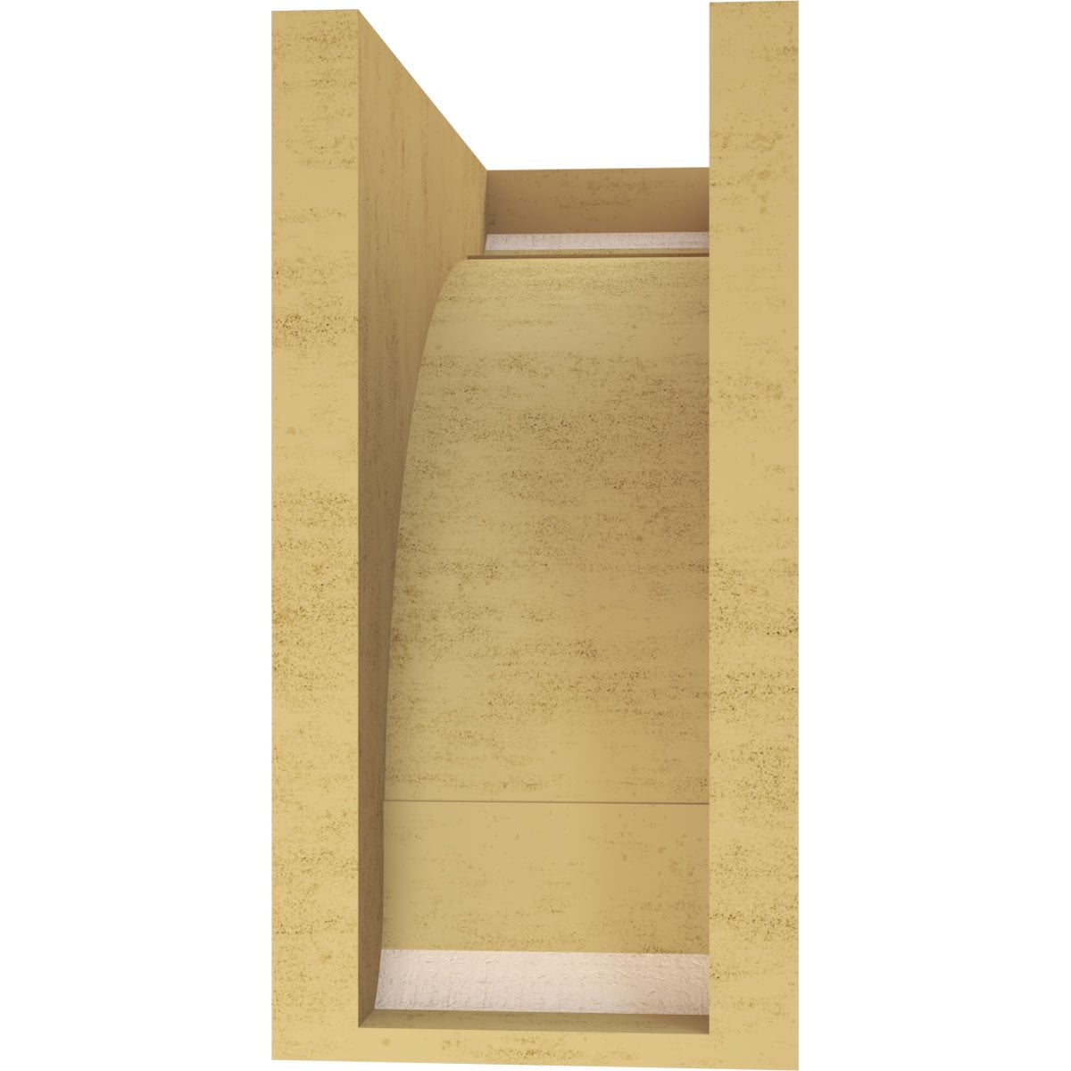 6"W x 12"D x 12"H Classic Olympic Rough Cedar Woodgrain TimberThane Corbel, Primed Tan