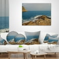 thumbnail image 3 of Designart Blurred Waters in Hong Kong Beach - Seashore Throw Pillow - 16x16, 3 of 4