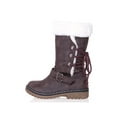thumbnail image 1 of MAWCLOS Women Winter Boot Plush Lining Snow Boots Lace Up Slip Resistant Warm Shoes Round Toe Work Brown 9, 1 of 7