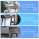 thumbnail image 4 of GOOHOCHY Muebles Soporte de pies Muebles cónicos Pierna de mesa de té de metal para el hogar, 4 of 7