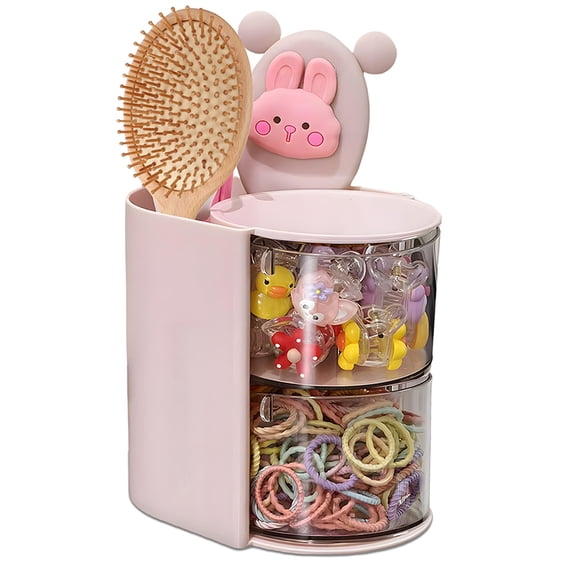 1Pc Rotatable Makeup Brush Holder - With Hair Brush Holder Hair Accessories Organizer Desktop Cosmetic Storage Rack
