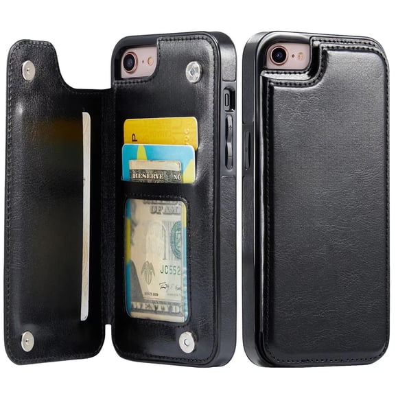 Funda tipo cartera Wefor para iPhone 7/8 Plus de cuero PU con soporte