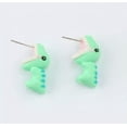 thumbnail image 4 of QQTDFG 1pair Cute Animal Bite Earring Cartoon Animal Earrings Tyrannosaurus Earrings-Green dinosaur, 4 of 6