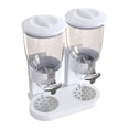 thumbnail image 2 of Organizador de latas para almacenar alimentos, recipiente para avena, harina, cereales de cocina, arroz, nueces y azúcar. Doble taza blanca, 2 of 9