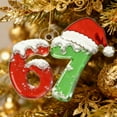 thumbnail image 4 of WKSCLPAI 2025 New Gingerbread 67 Christmas Ornament, Funny Six Seven Acrylic Tree Hanging Decorations, 67 Meme Holiday Home Decor, Xmas Gifts for Friends, Secret Santa(4" #B), 4 of 8