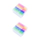 thumbnail image 1 of Tholdsy Gomas de borrar Rainbow Jelly Cute Office School Papelería Arte translúcido Toallita Lápiz Escritura Borrador Coleccionables para estudiantes Color aleatorio 2piezas, 1 of 6