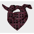 thumbnail image 3 of Bimba Red Boxes Tie-Dye Printed Pure Silk Scarf For Hair Neck Head Bandanas For Women 40 x 80 Inches, 3 of 6