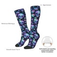 thumbnail image 4 of Naloa Skull purple flower Thigh High Socks Extra Long Stretchy Sock Women Over Knee High Opaque Stocking Daily Wear, 4 of 6