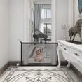 thumbnail image 1 of Puerta mágica para perros para el hogar, ancho ajustable, cerca para mascotas, red protectora para escaleras, 1 of 4