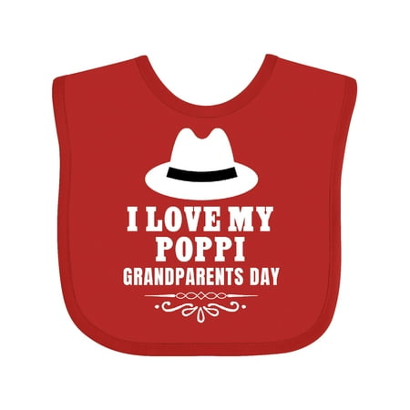 

Inktastic Grandparents Day I Love My Poppi Gift Baby Boy or Baby Girl Bib