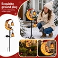 thumbnail image 3 of Christmas Solar Garden Stake Light, Santa Claus Moon LED Lantern Decor, Waterproof Metal Outdoor Yard Light for Garden Patio Walkway Porch (Snowman), 3 of 6
