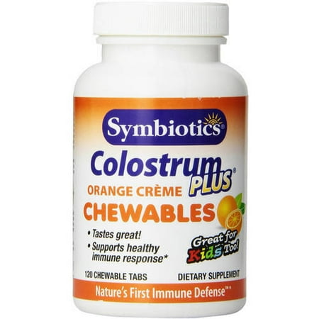 Symbiotics Super Immune Colostrum Chewables, Orange Cream, 120 CT