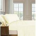 thumbnail image 2 of Elegant Comfort 6-Piece Damask Stripe Bed Sheet Set, 1500 Thread Count Microfiber, Wrinkle-Resistant, California King, Ivory, 2 of 5