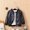 Black, variant on RKSTN Toddler Jacket for Girls and Boys Leather Jackets Solid Color Long Sleeve Zip Up with Pocket Loose Tops Fall Style Casual Tops, for 6 Months-18Years