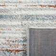 thumbnail image 6 of SAFAVIEH Berber Shag Jonette Abstract Area Rug, Blue Rust/Ivory, 8' x 8' Round, 6 of 8